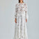 Amal Set White floral lace two-piece outfit for formal events