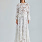 Amal Set White floral lace two-piece outfit for formal events