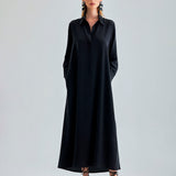Luxurious 100% silk Celestine Dress with classic maxi length