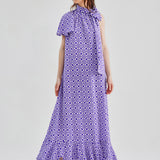 CAROLINE SILK PRINTED DRESS