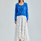 Timeless Daisy Cardigan Blue with subtle embroidery and a cozy fit, ideal for both casual and formal wear