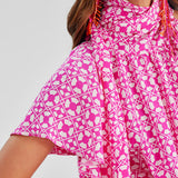 CAROLINE SILK PRINTED DRESS